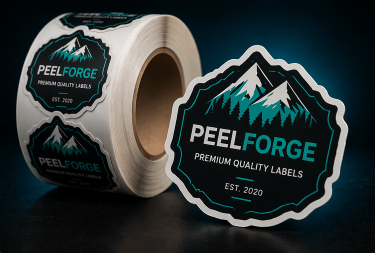 Custom Die Cut Roll Labels | Custom Shape Label Printing | PeelForge