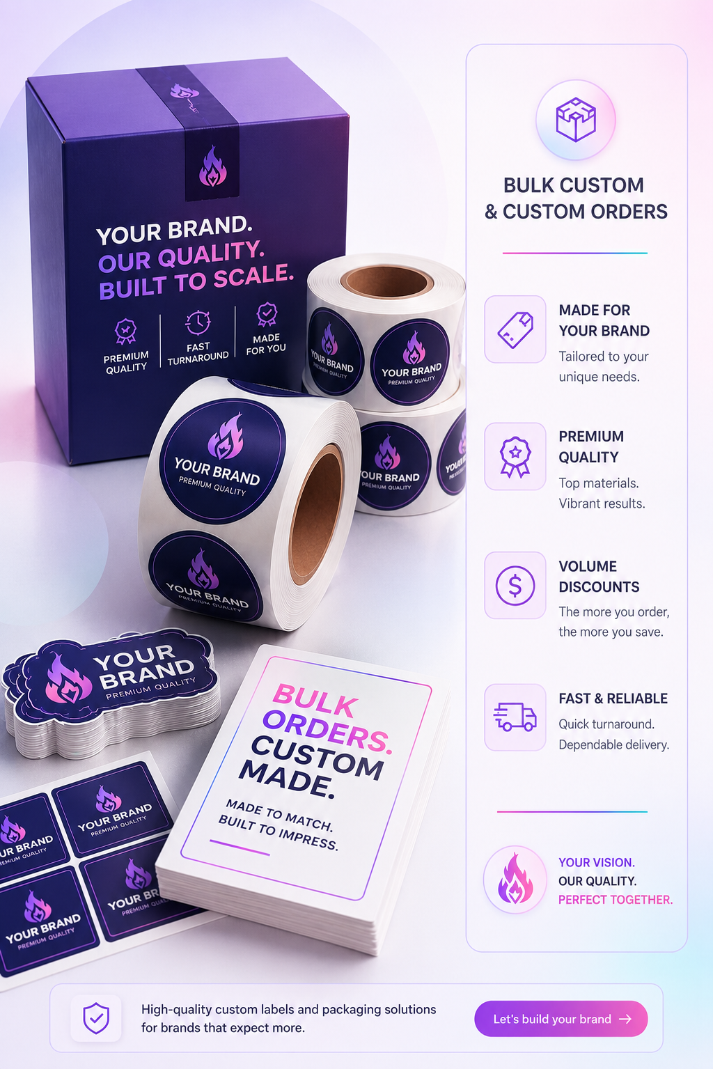 Bulk custom labels and stickers
