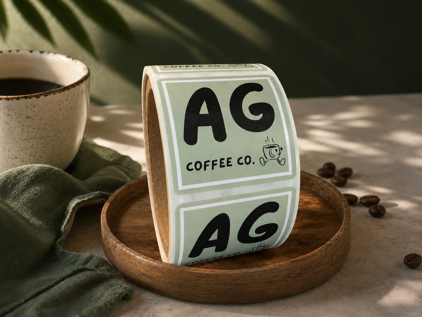 Custom PeelForge labels on premium product packaging