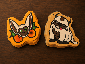 Custom die cut stickers with vibrant full color printing for branding and promotions