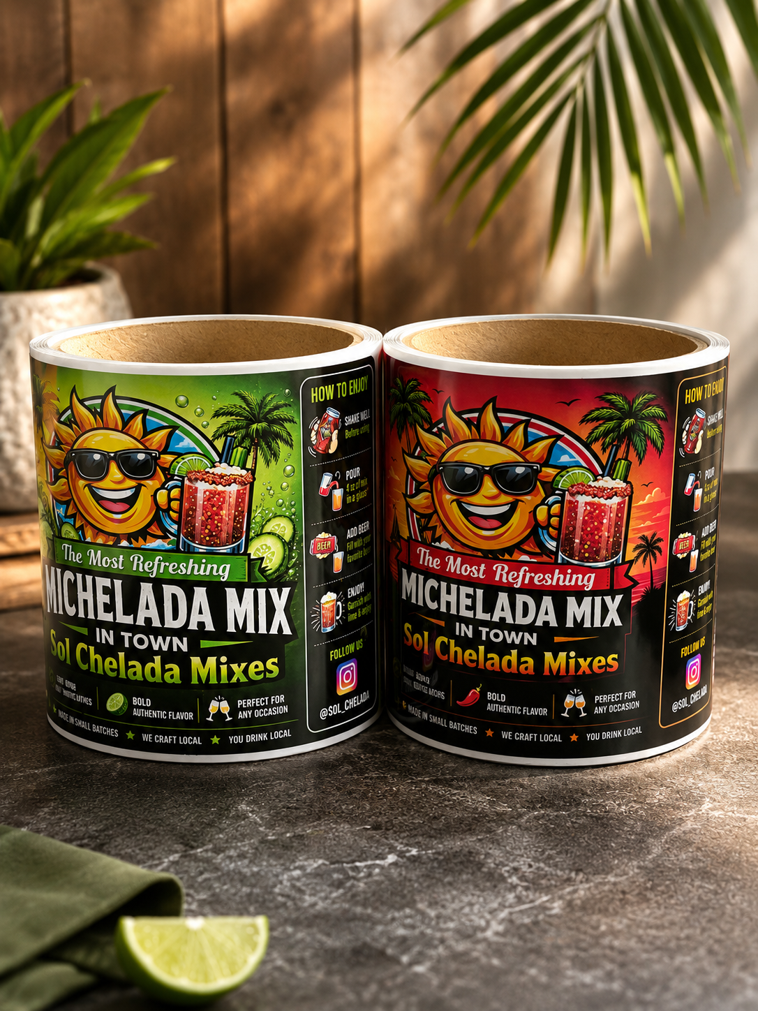 Custom PeelForge labels on premium product packaging
