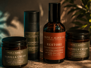Custom cosmetic and skincare labels printed on beauty products for retail packaging, branding and product identification
