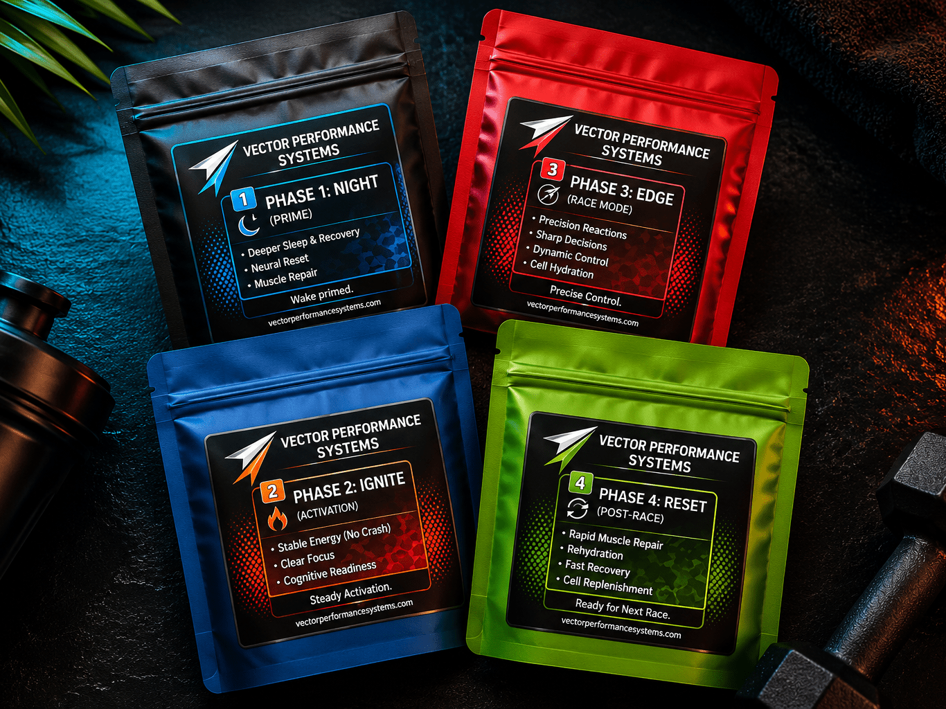 Custom supplement labels printed on health and wellness product packaging with vibrant full-color branding and durable printing